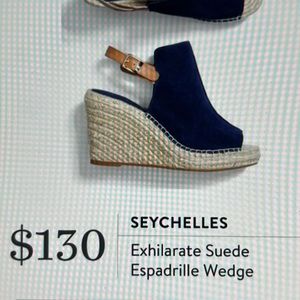 Seychelles Exhilarate Suede Wedges Size: 9.5